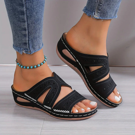 Estelle® | Hallow Out Design Keilabsatz-Sandalen für Frauen