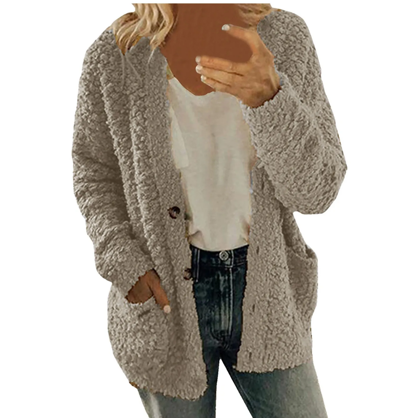 Sandra | Elegante und lässige Winter-Strickjacke