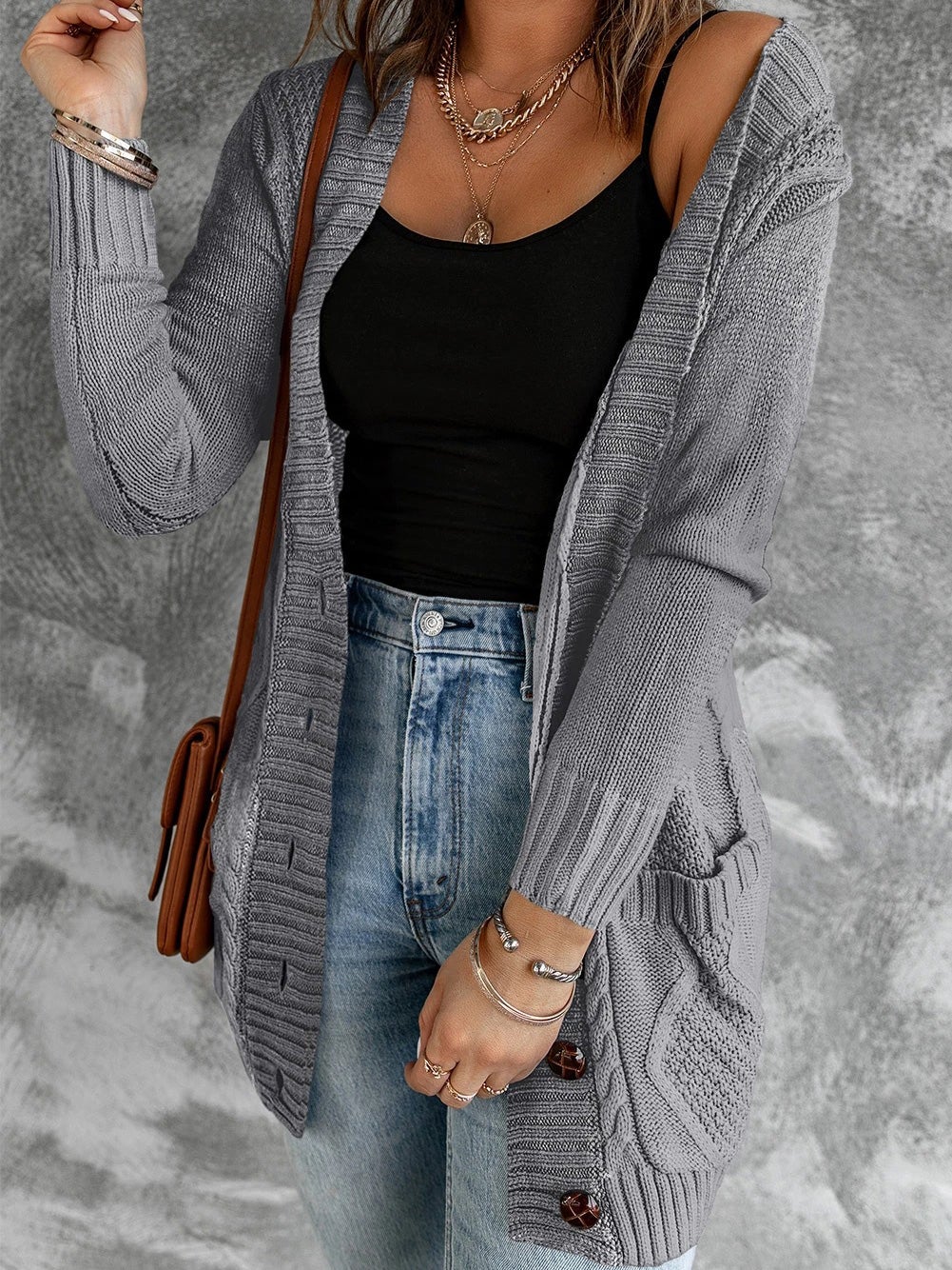 Women's Cardigans Button Pocket Long Sleeve Sweater Cardigan - LuckyFash™